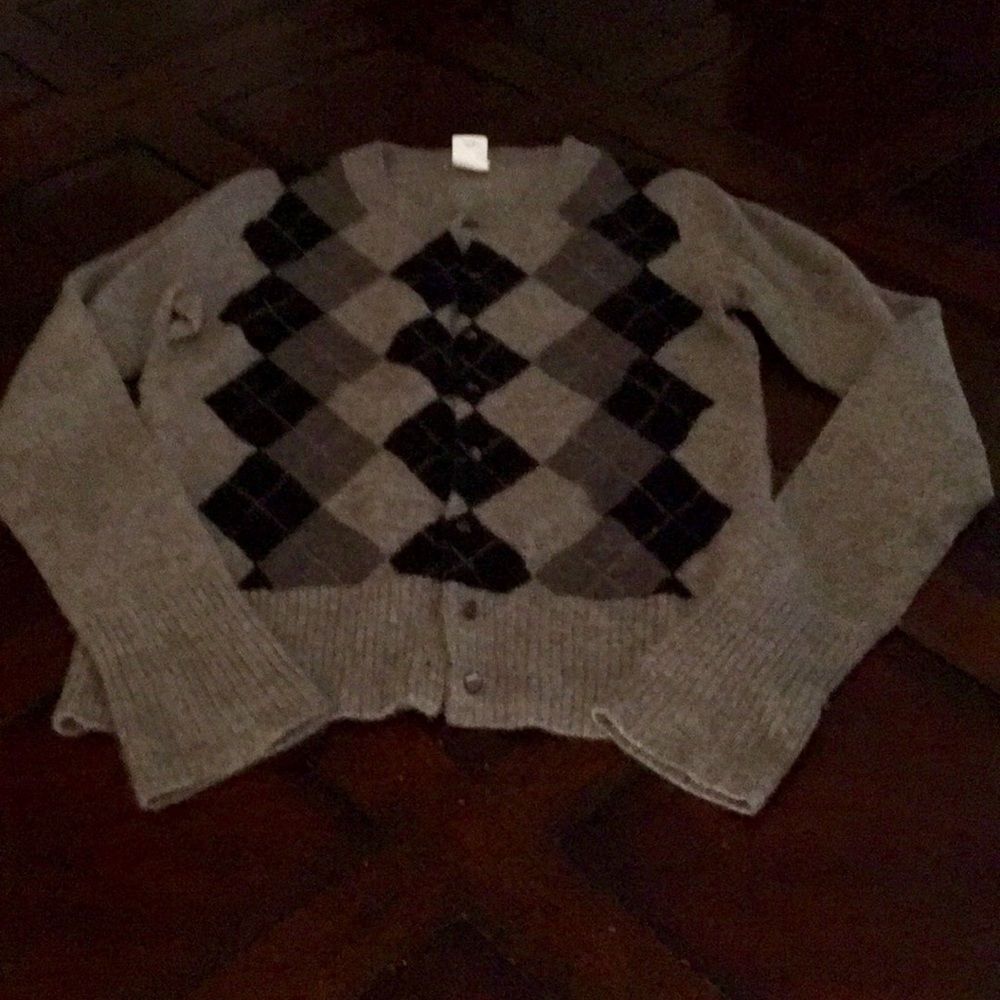 J. Crew argyle cashmere sweater
